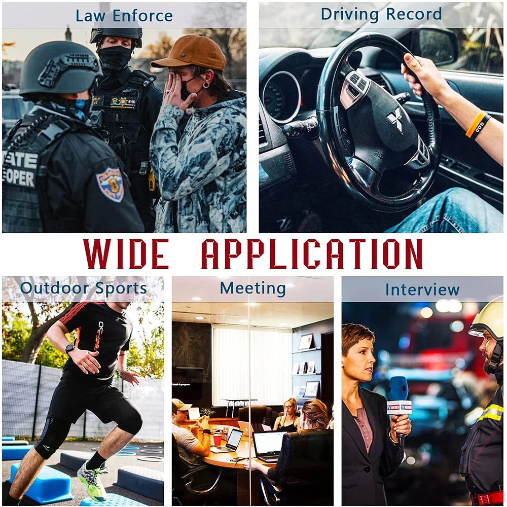 1080P HD Wearable Police Body Action Camera CS02 IP67 Waterproof DV Sports Camera WiFi Portable Mini Camcoder with Night Vision 5