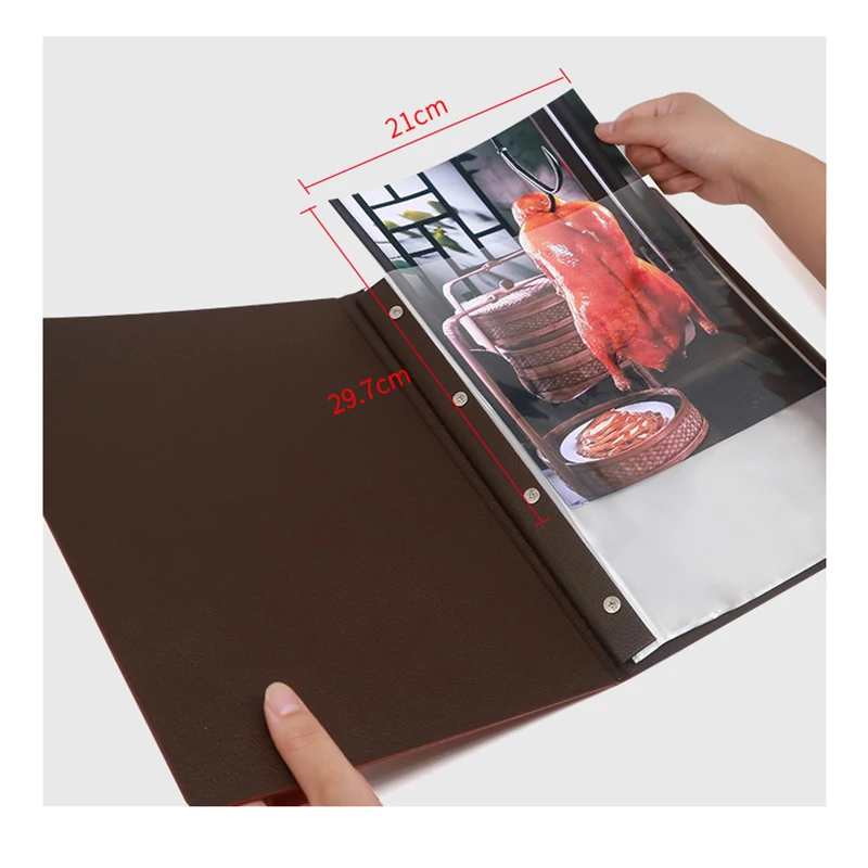 10 Pieces 8 Sheets Blank Cover Menu Price List Holder file holder Book For Restaurant & Salon & Hotel