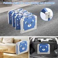 1Pc 14 Panels Baby Gate Playpen Spacious Area Foldable Baby Playpen Easy to Assemble Plastic Indoor Crawling Grille Indoor Toys 2