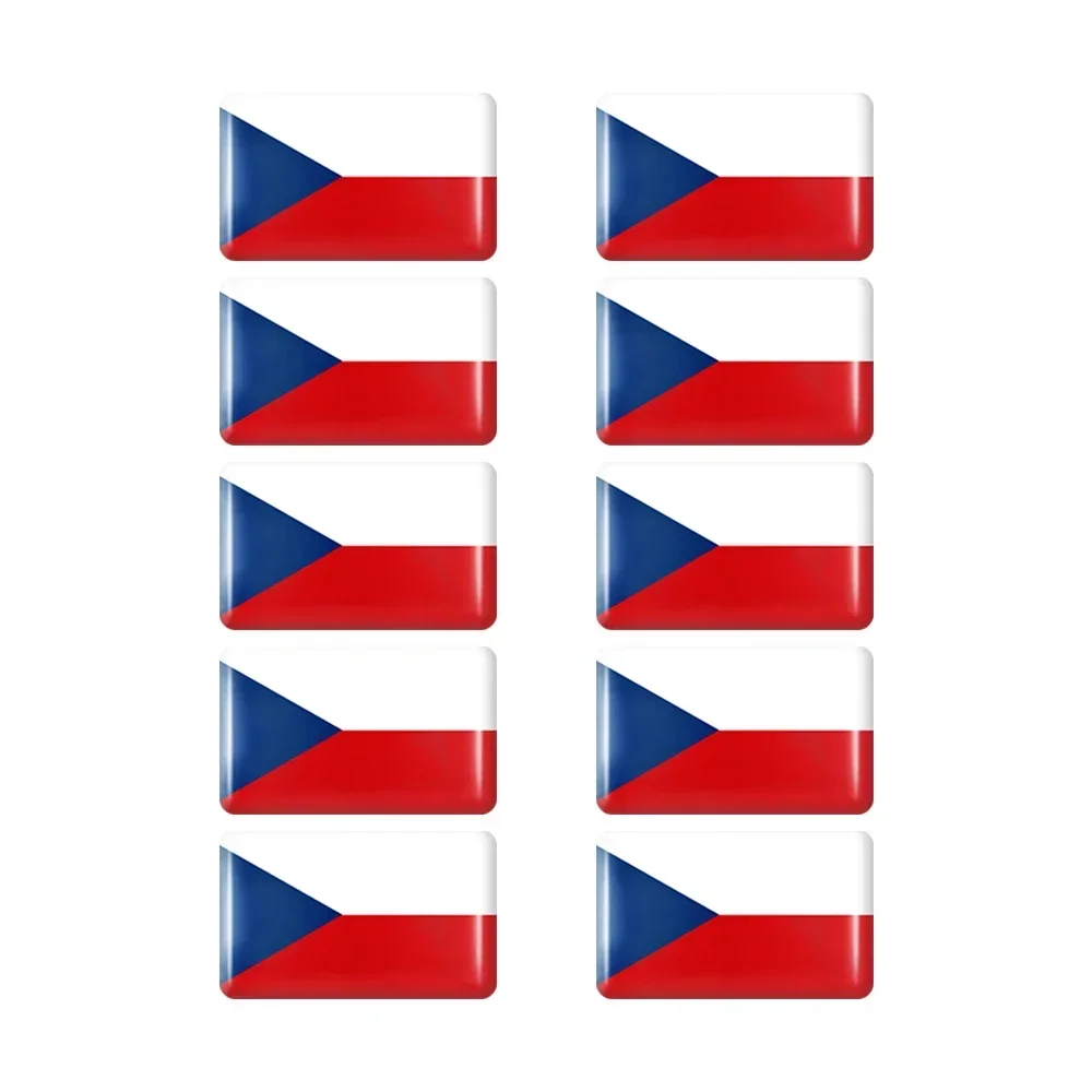 10pcs Epoxy Flag Car Stickers Set