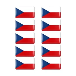 10pcs Epoxy Flag Car Stickers Set (Czech Republic)