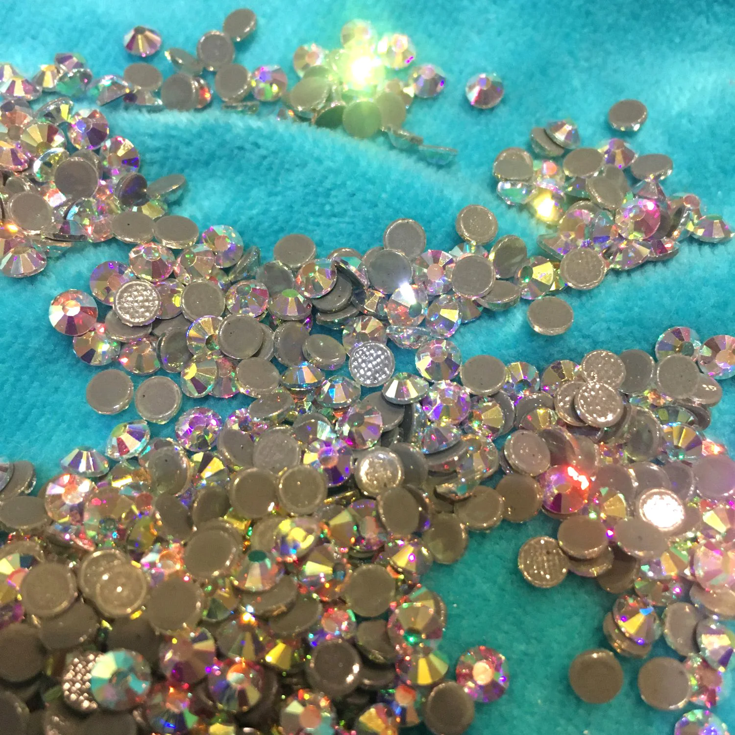 Hot Fix Rhinestones Crystal Clear AB Glass Strass For Nail Art Garment Fabric Decoretions