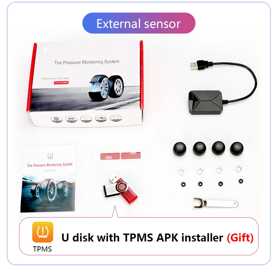 USB ȵ̵ TPMS Ÿ̾ з ͸ ý ÷, ȵ̵ ڵ DVD  Ƽ̵ ÷̾ 4 