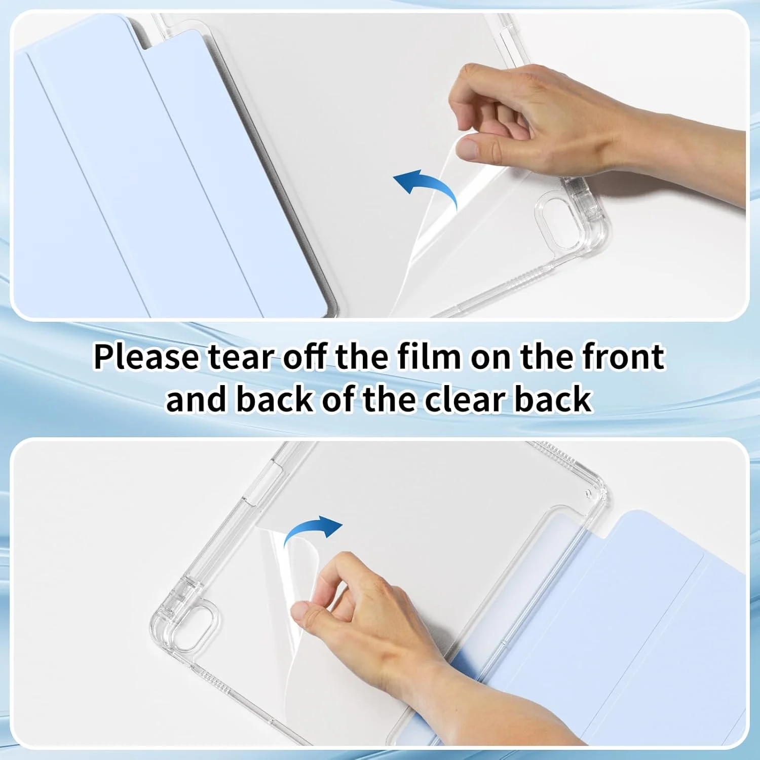 Sleek Tri-fold Clear Acrylic Tablet Case