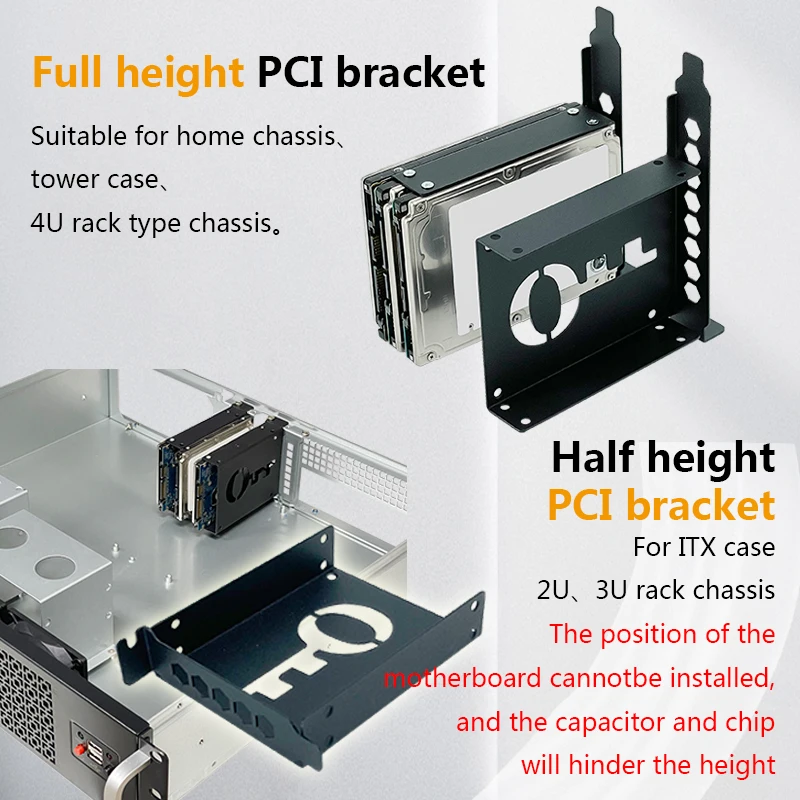 Zhenloong-suporte de Disco Rígido Pcie Slot Pci 2.5 Hdd para pc Case Chassi Tampa do Painel Traseiro Expansão Adaptadores Sata Ssd Metal - Imagem 3
