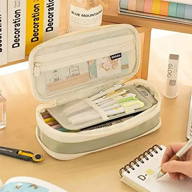 Kawaii Pencil Cases Large Capacity Pencil Bag Pouch Holder Box For Girls Office Student Stationery Organizer School Supplies pencil cases,stationery box,pen storage bag,pencil holder