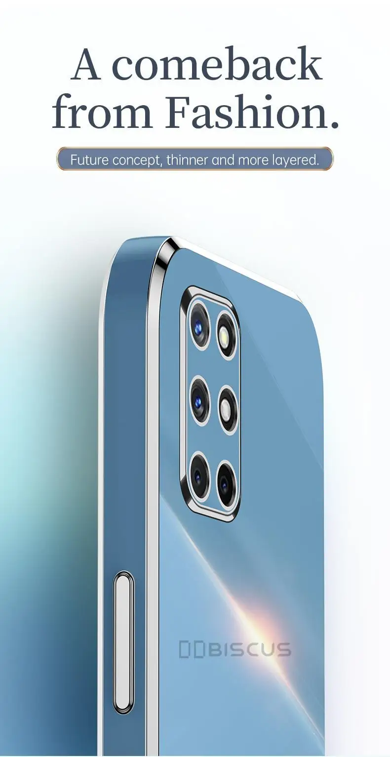 Custodia per OnePlus 9R 9RT 10 Pro One Plus 8T 9 1+9R Luxury Plating Soft Silicone Gel Funda Carcasa Coque_voghion.com