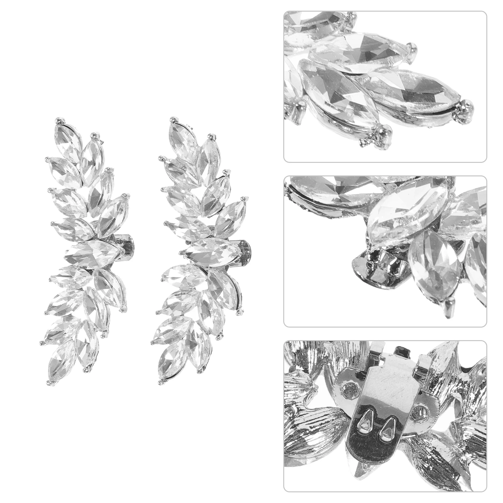 

Crystal Shoe Decoration Rhinestone Clips for Women Buckles Simple Wedding Bride