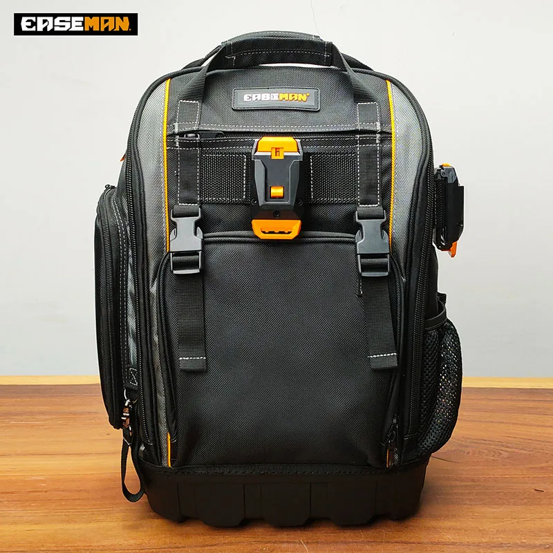 EASEMAN Backpack Tools Men Double Shoulder Electrician Backpack with Tools Large Outdoor Professional Tool Bag Repair Kit