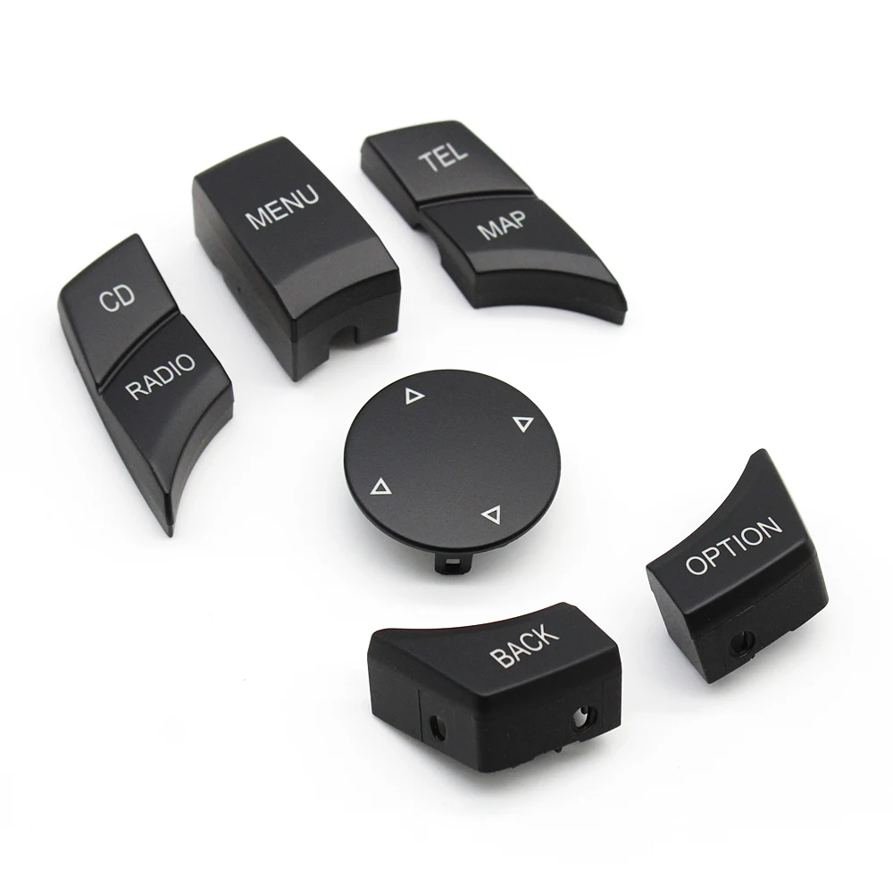 

6Pcs Car IDrive Multimedia Control Knob Menu Button Keys For BMW X1 X5 X6 1 3 5 Series E84 E90 E91 E92 E70 E71 E72 E60 E87 E88