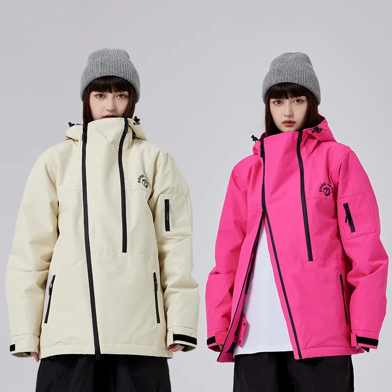 MUTUSNOW Winter Men And Women's Solid Ski Jackets Waterproof Breathable Warm Snowboard Skiing Coat Outdoor Sports Snow Equipment