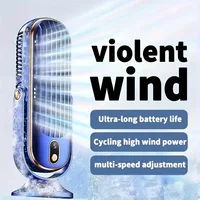 Ventilateur portable de bureau rechargeable par USB, pour voiture et maison, avec moteur sans balais, petit ventilateur oscillant 4