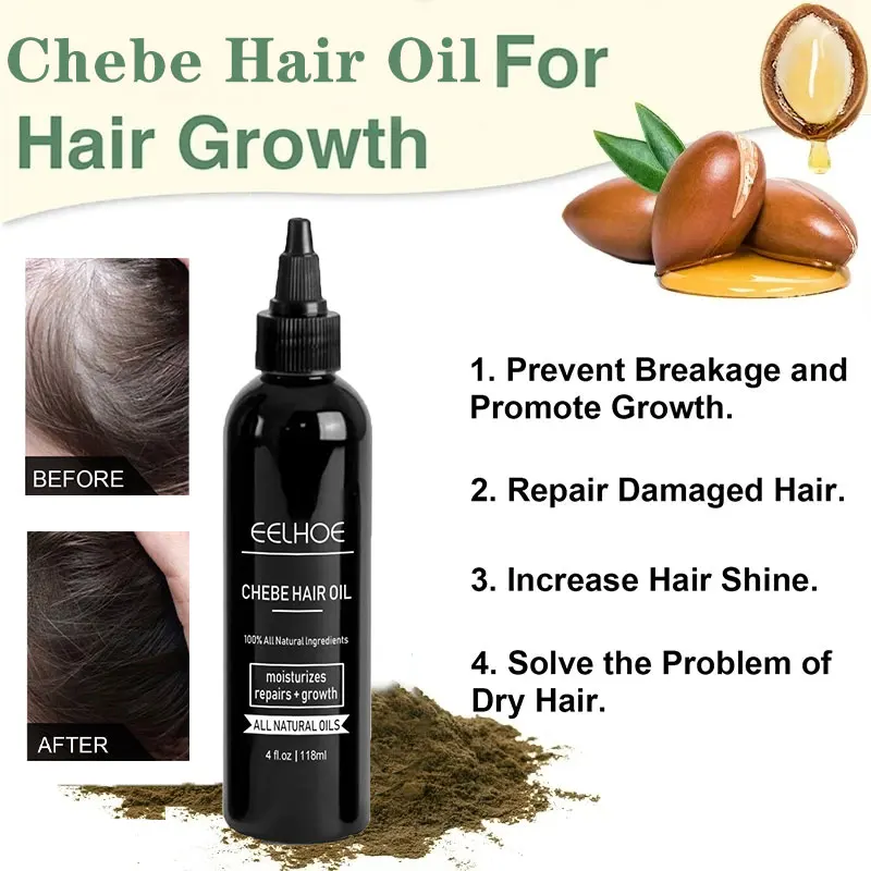 Chebe Hair Loss Treatment Oils Traction Alopecia 118ml Chebe Hair Oil Africa Crazy Hair Growth Products Moisturizes Hair Care