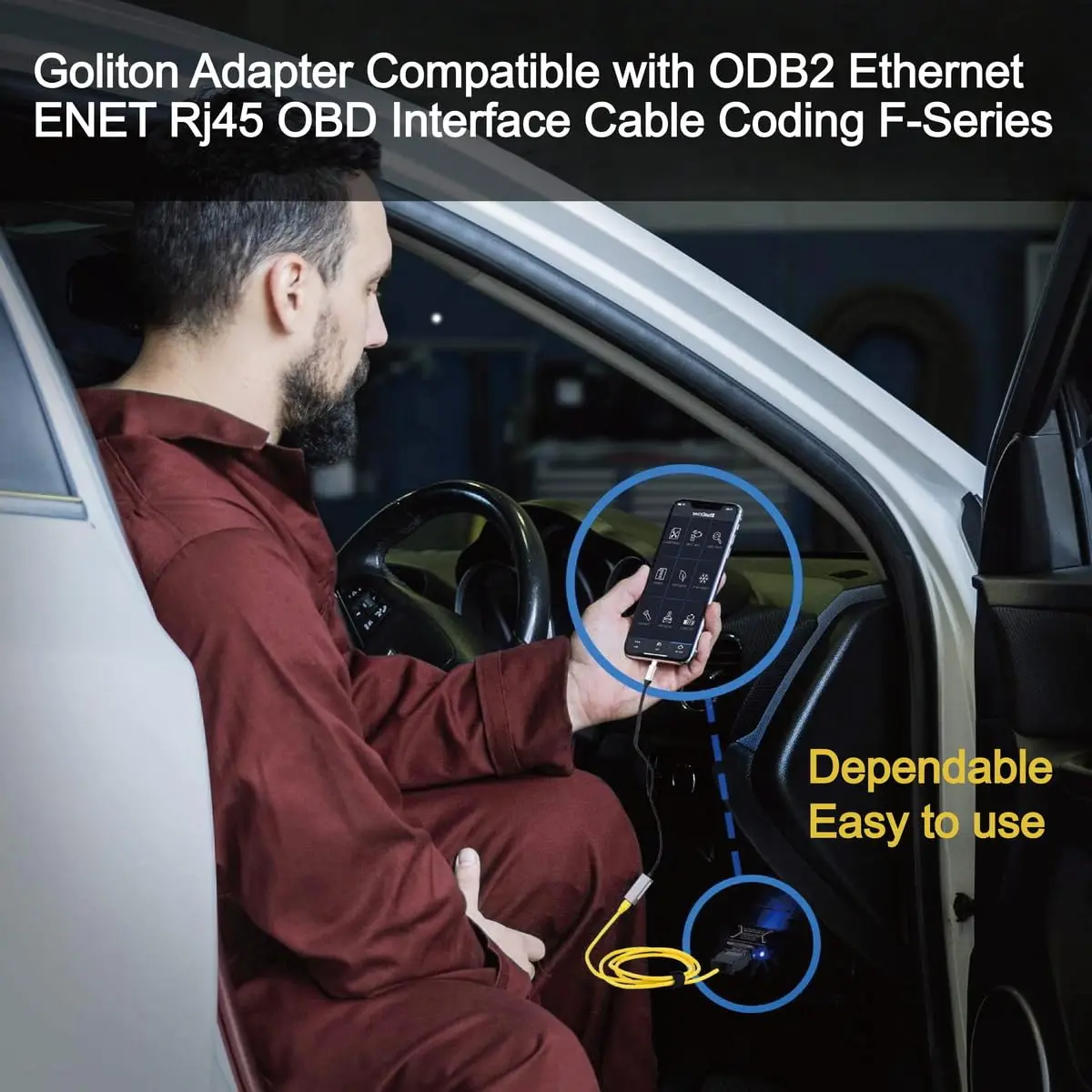 200 cm (78.74 inches)  ICOM System Cable—Programming & Diagnostics Only—Crystal Head Adapter—Automotive Repair - 6