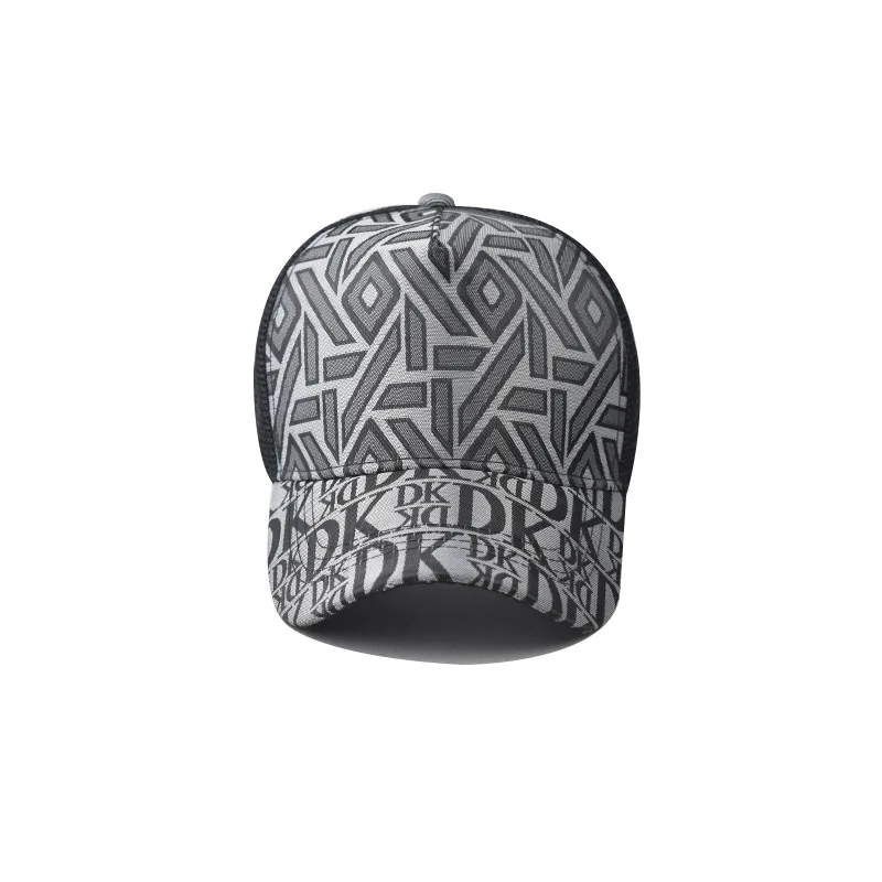 54-60Cm Adjustable New Thousand Birds Rhombus Plaid Baseball Men's and Women's Plaid Cap Plaid Fashion Hat Black Flat Brim Hat