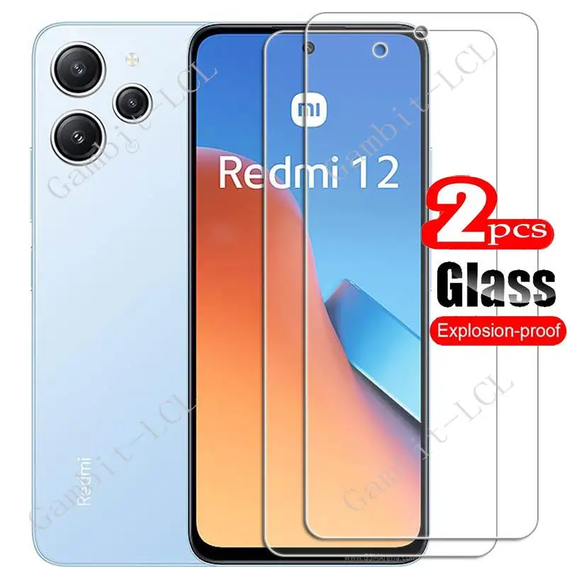 

Закаленное защитное стекло для Xiaomi Redmi 12, 12R, 6,79 дюйма, 2 шт.