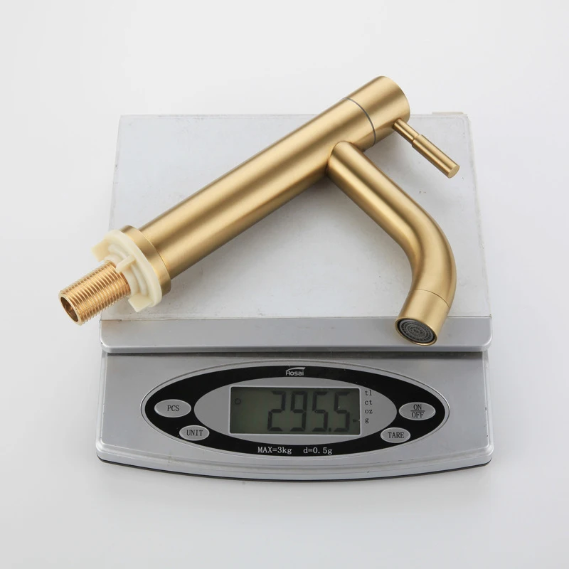 Description Picture 3 of itemNew Brushed Gold Bathroom Basin Single Hole Cold Handle Shower Head Faucet Bath For Kitchen Sink Water Tap Toilet Hardware 2021