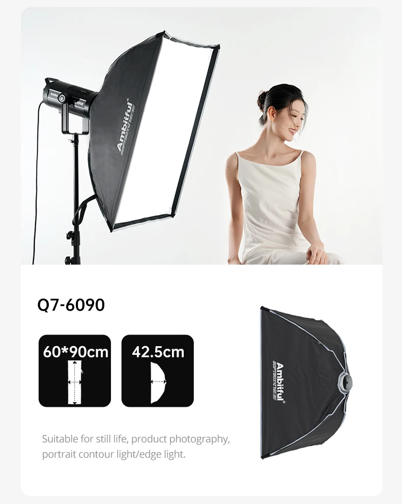 55cm 65cm 90cm 30x120cm Q7 Series Quick Release Octagon/Rectangle Softbox Bowens