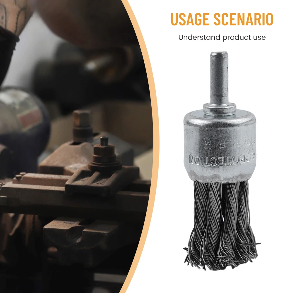 

Steel Knot Wire End Brush Rust Paint Removal Tools For Die Grinder Drill For Cleaning Derusting Dusting Deburring Polishing