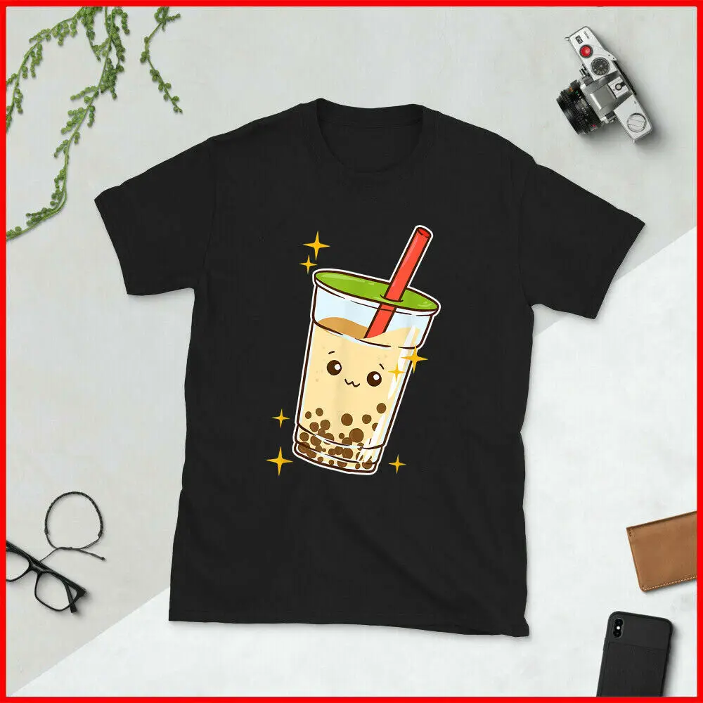 Cute Kawaii Bubble Tea Boba Lover Gift Milk Tea Tapioca T-Shirt Maniche Lunghe O Corte