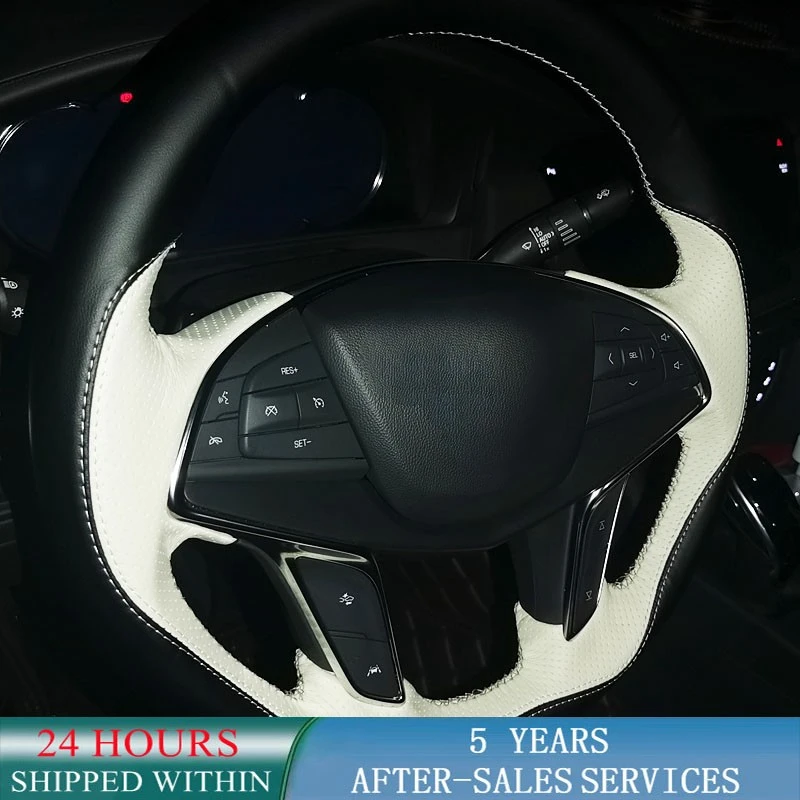 Coprivolante Per Auto Personalizzato In Vera Pelle Resistente All'Usura Per Accessori Auto Cadillac Xt5 Xts Atsl Xt5 Srx Ct6