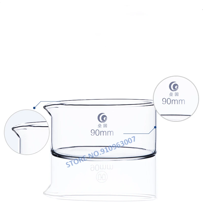 1pc High borosilicate glass crystallizing dish Circular dish Laboratory High temperature resistance lab glass supplies petri culture dish