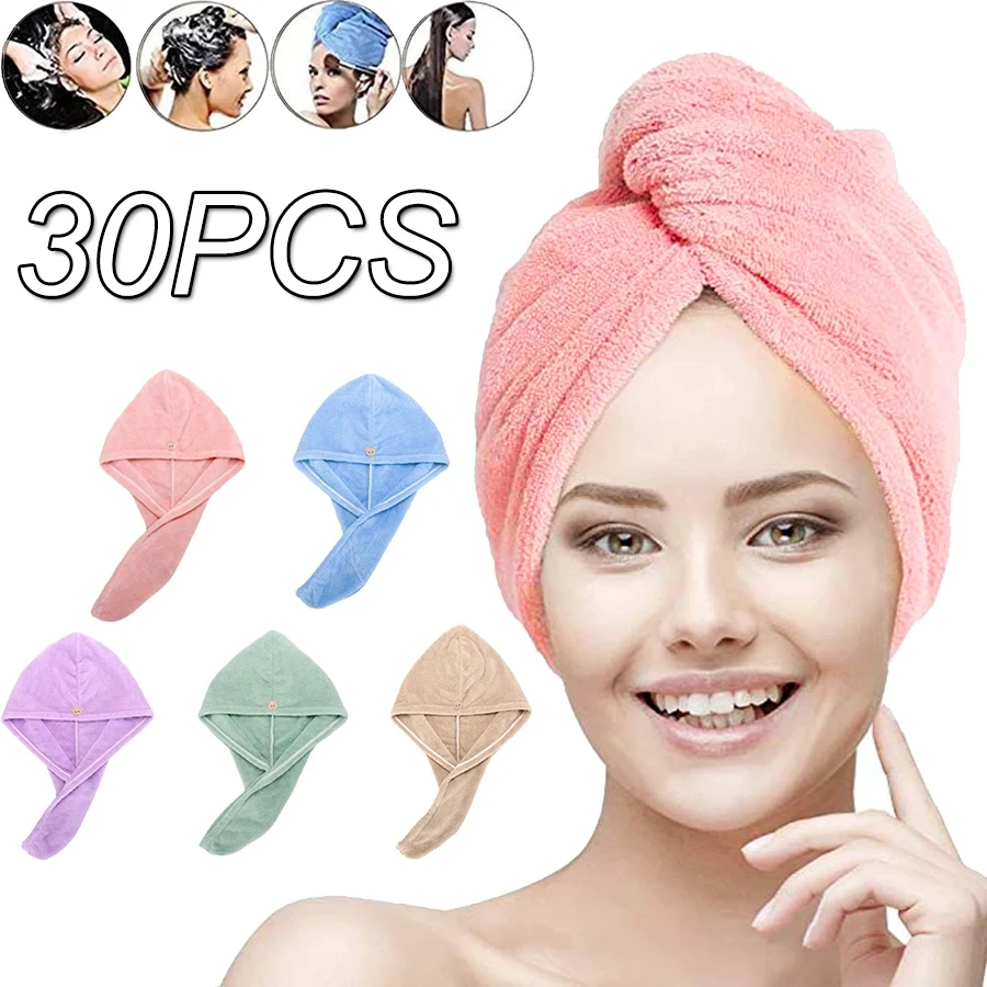 

Quick-dry Hair Towel Women Hair Drying Hat Cap Hat Bath Hat Microfiber Solid Towel Cap Super Absorption Turban Hair Dry Cap