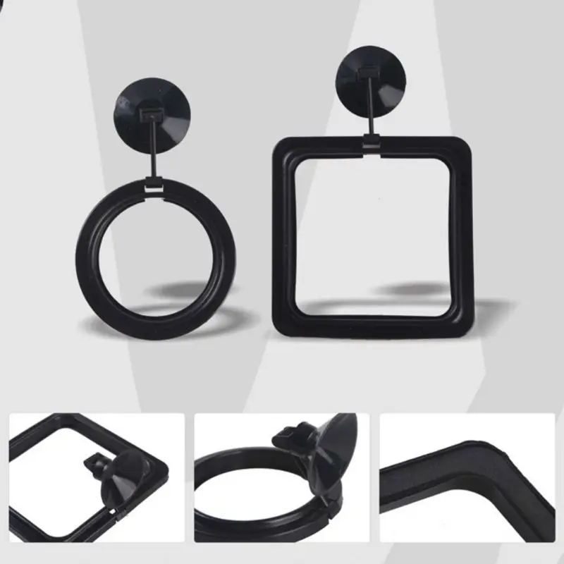 

Aquarium Feeding Ring Floating Feeder Rings Feeding Trough Suction Cup Black