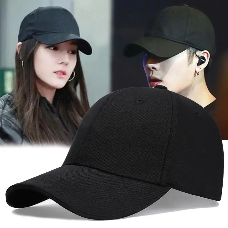 

Black Hat Solid Color Baseball Cap Snapback Cap Casquette Hat for Casual Gorras Hip Hop Dad Hat Men Women Unisex Visor Hat
