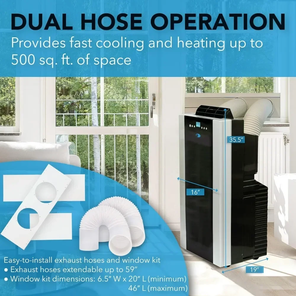 Whynter ARC-14SH 14,000 BTU (9,200 BTU SACC) Dual Hose Portable Air Conditioner and Portable Heater 2
