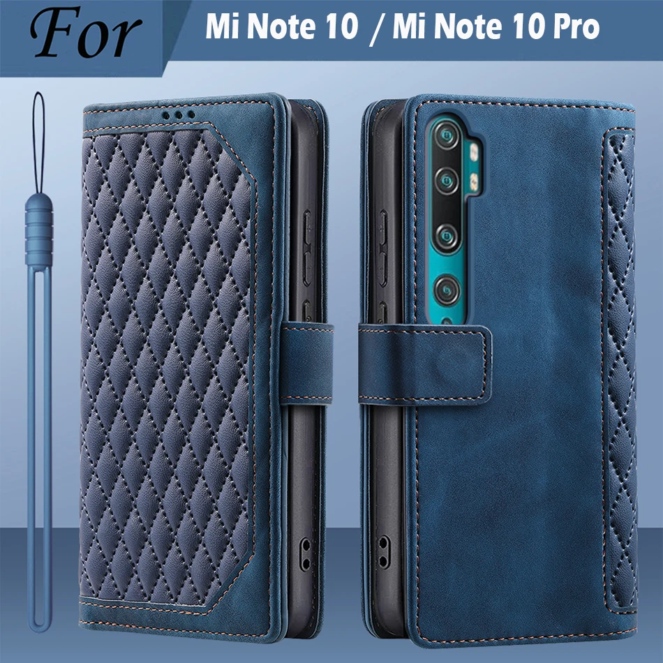 Deluxe Leather Wallet Phone Cover with Card Slots for Xiaomi Mi Note 10/10 Pro