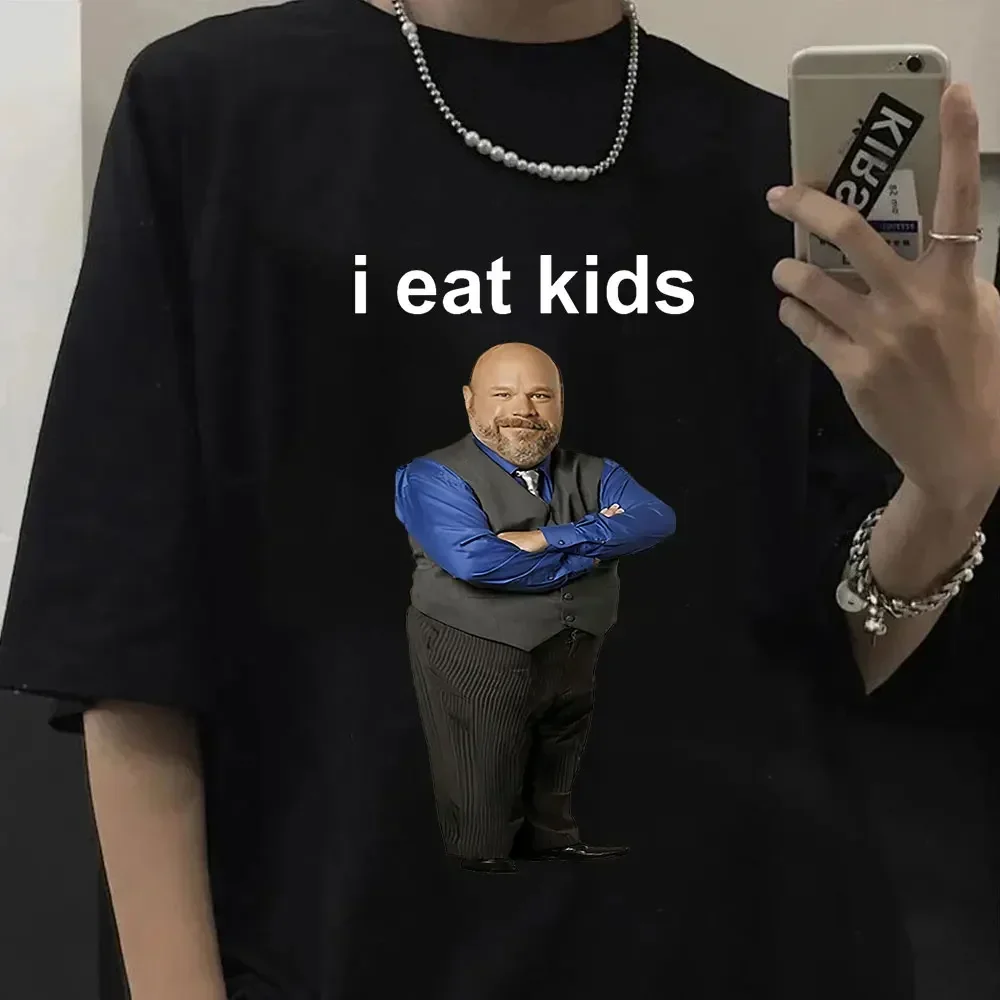 Harajuku Women T-shirts Eats Kids I Eat Men Bertram Short Sleeve Casual Loose Tops Y2k T-shirt Grunge Streetwear 2