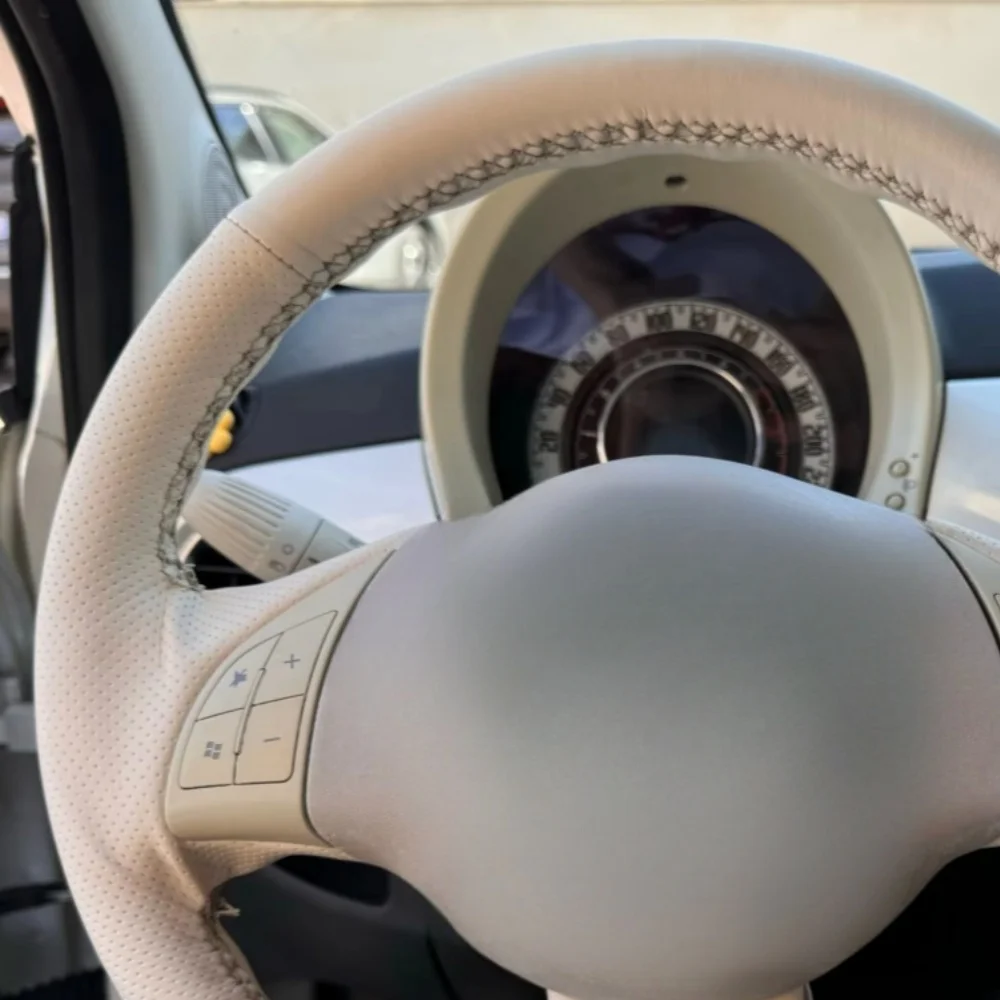 Luxurious Microfibre Leather Car Steering Wheel Cover – Premium Automotive Interior Accessory