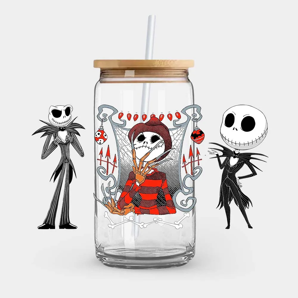 Peace Love Halloween Trick Treat Nightmare Before Christmas DTF Cup Wraps Film Self-adhesive Quirky Cup Decorations cup wraps