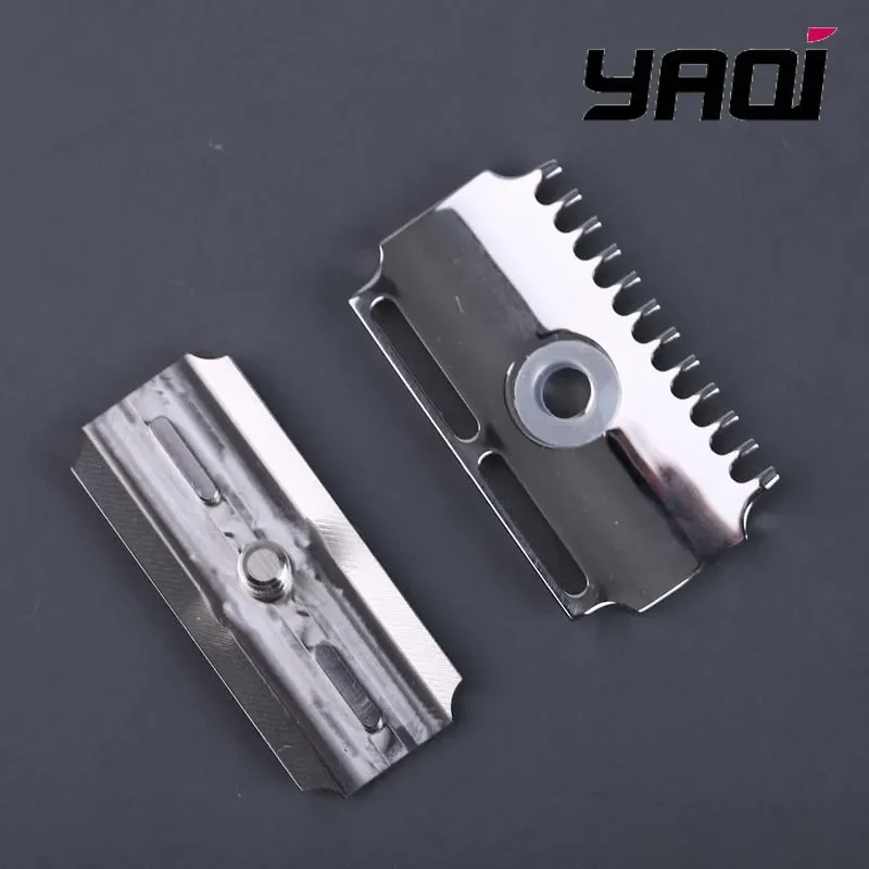 Vostok 90DC 316 스테인레스 스틸 광택 처리된 이중 빗형 안전 면도기 헤드(0.9mm 블레이드 간격) Yaqi