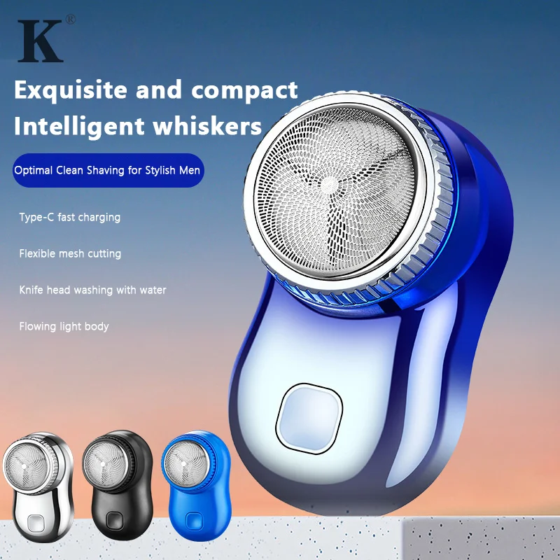 

Mini Electric Travel Shaver For Men Woman USB Rechargeable Shaver Pocket Size Washable Portable Painless Cordless Trimmer