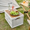 1 Outdoor Camping Storage Box With Handle, 15L Foldable Storage Box, Portable Camping And Picnic Storage Box, Car Luggage 2