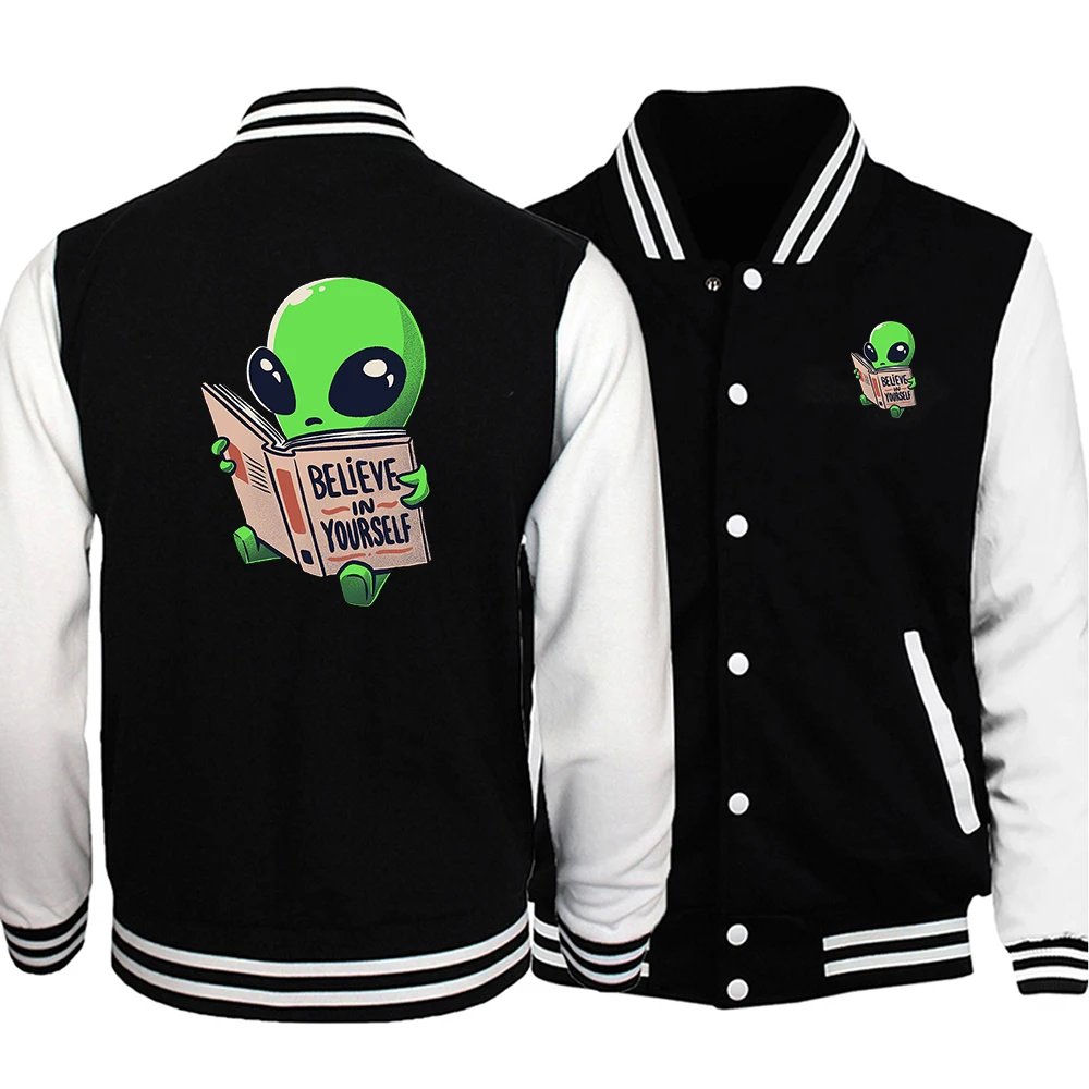 thumbnail image 1 of Traje de béisbol con estampados divertidos de cinco minutos más para hombre, ropa de calle holgada de cómics, camisetas de moda que combinan con todo, ropa de otoño polar para hombre, 1 of 5