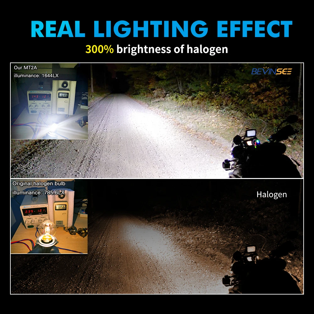 H4 HS1 LED Moto Ampoule BA20D LED 12V High And Low Beam Motorcycle Headlight Bulb AC/DC Wireless Non-polarity 6000K motorcycle headlight motorcycle led lights led motorcycle lights led lights bike light