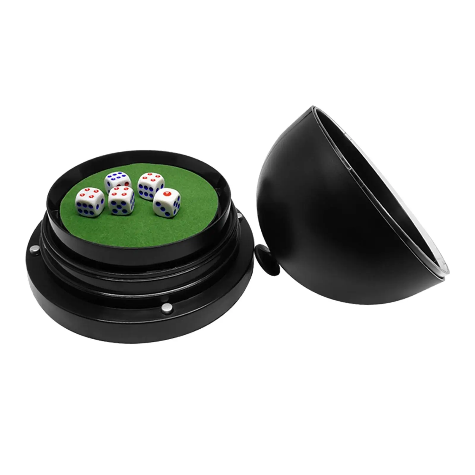

Dice Cup Set with 5Pcs Dices Container Holder Dices Automatic Shaker Bar Game Supplies for Bar KTV Wedding Hotel
