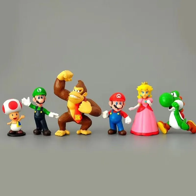 Tanie 6 sztuk Nintendo Marios Luigi Bros figurka zabawka Supermarios brzoskwinia księżniczka Yoshi