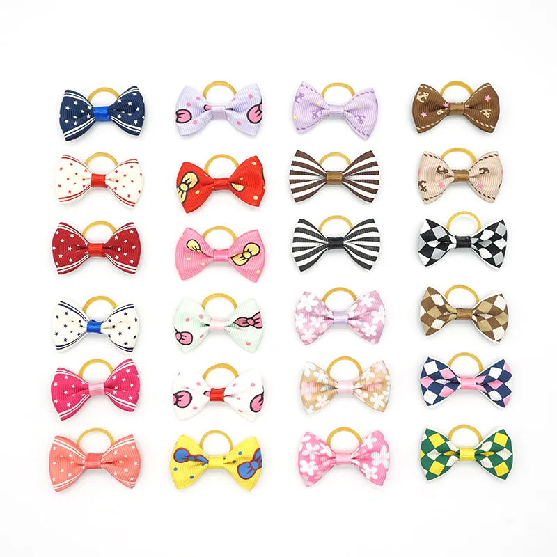 Title 4, 20 Pieces Dog Hair Bows Handcrafted Ribbon Bow ...