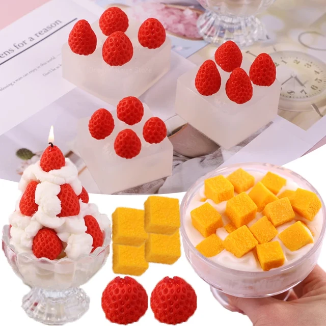 3D Strawberry Mango Candle Mold Simulation Fruit Fondant Silicone Mould DIY  Chocolate Cookie Baking Mold Cake Decorating Tools - AliExpress