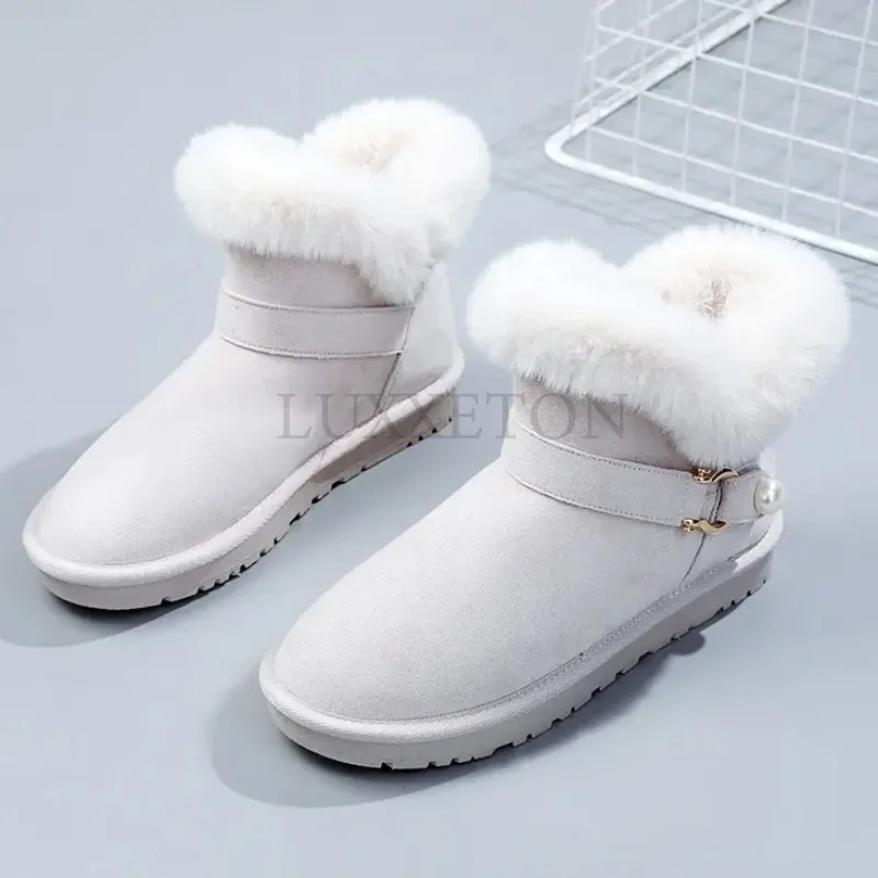 

2023 New Winter Women Shoes Plush Snow for Women High Top Cotton Shoes Warm Anti Skid Outdoor Comfortable Shoes