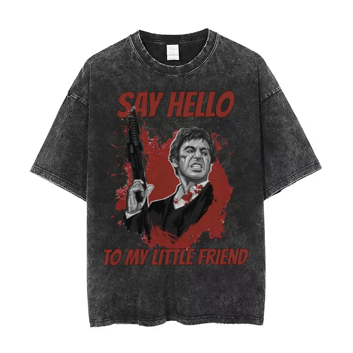 

Футболка мужская из 100% хлопка, с принтом «Big Guns Little Friend Al Pacino»