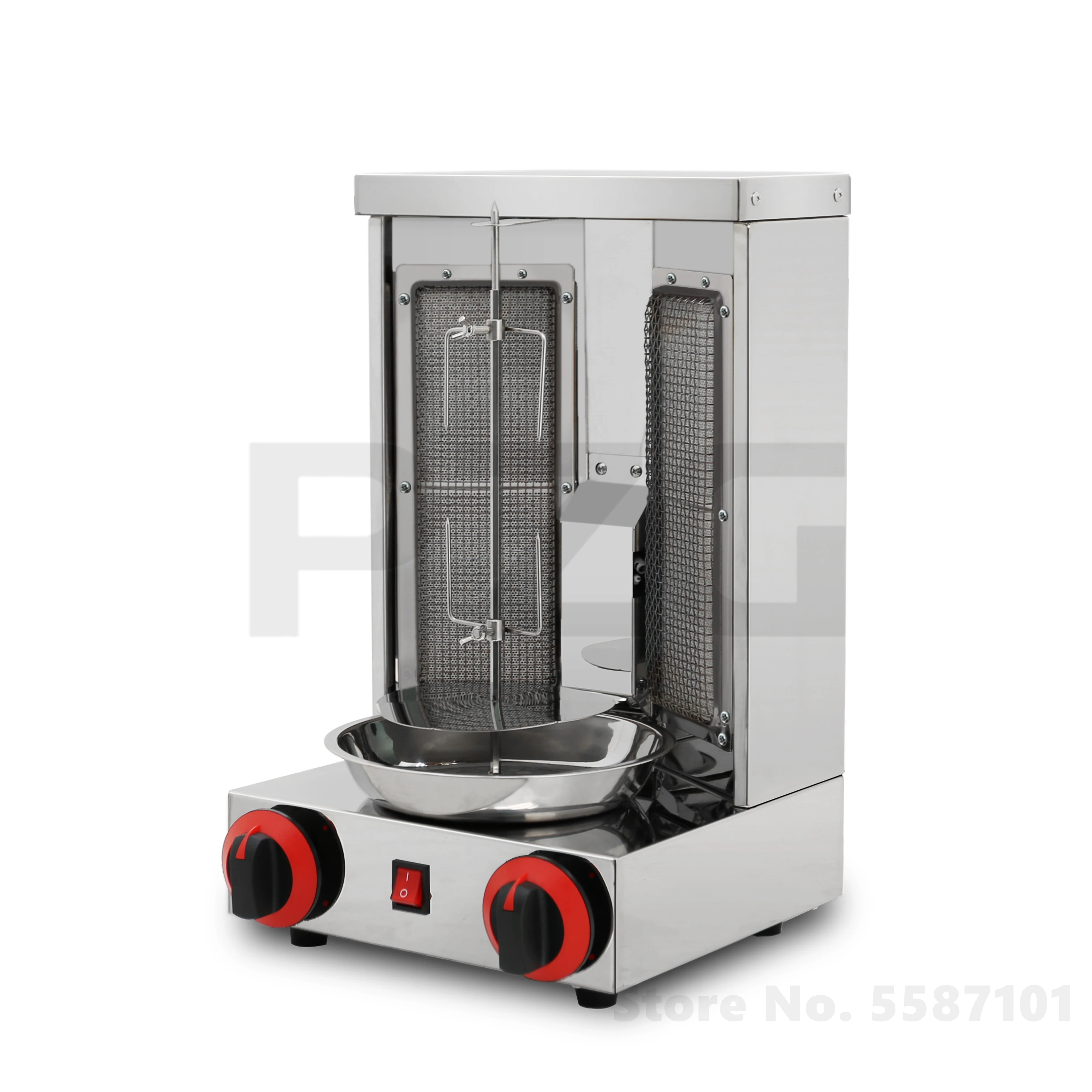 Meat Product Making Machines 2 Burners Automatic Doner Kebab Machine Commercial Electric And Gas Shawarma Machine Commercial Use 2