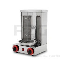 Meat Product Making Machines 2 Burners Automatic Doner Kebab Machine Commercial Electric And Gas Shawarma Machine Commercial Use 2