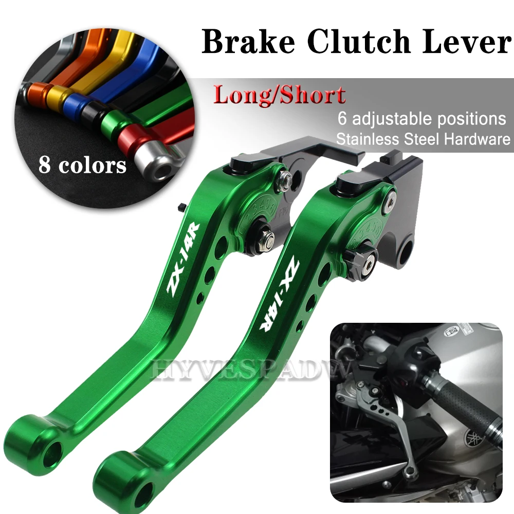 

Motorcycle CNC Adjustable Handles Lever Long / Short Brake Clutch Levers For Kawasaki ZX-14R ZX 14R ABS 2006-2015