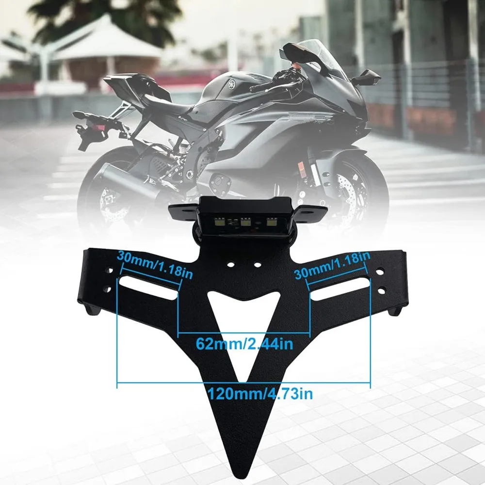 Motorcycle License Plate Holder For Yamaha MT-07/FZ-07 2013- Motorcycle License Plate Holder Fender Eliminator Registration Bracket With LED MT07 MT 07