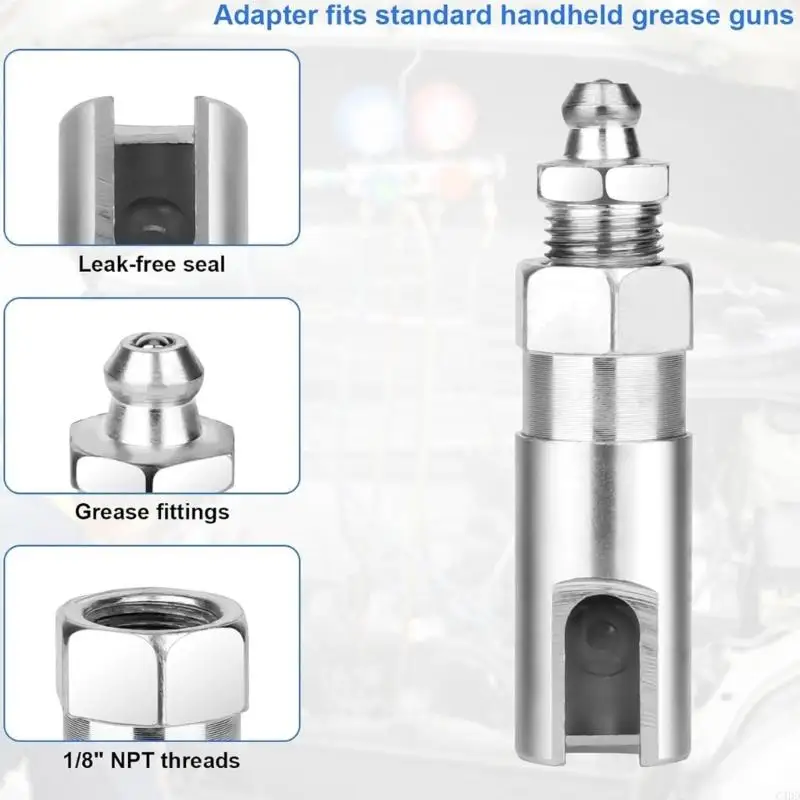 C4DD Grease Guns Adapter Fittings Quick Connection Coupler for Efficient Lubrication